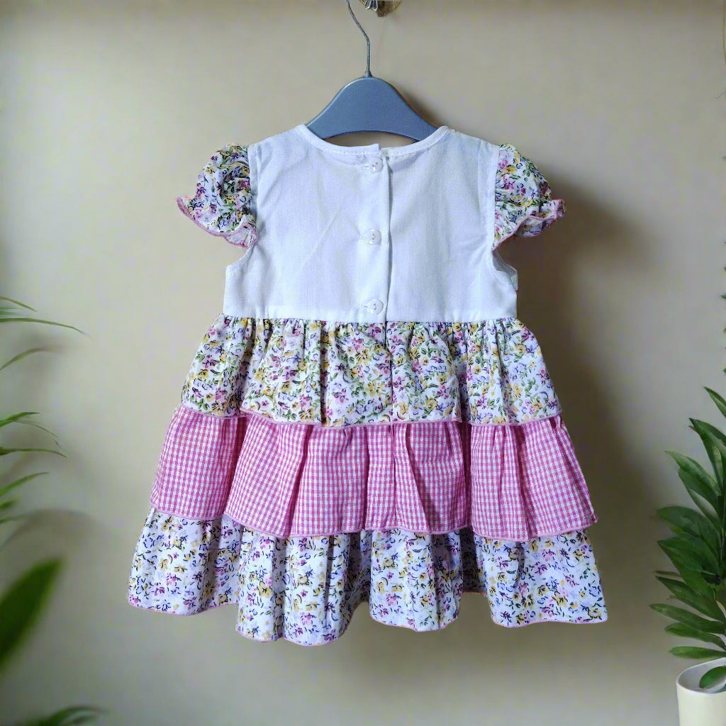 Baby girl Frock with hairband. Made in Thailand