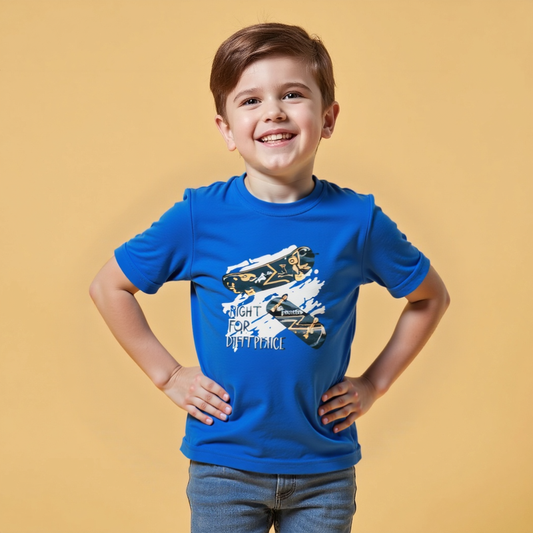 Fight for Dirrernce, blue T-Shirt