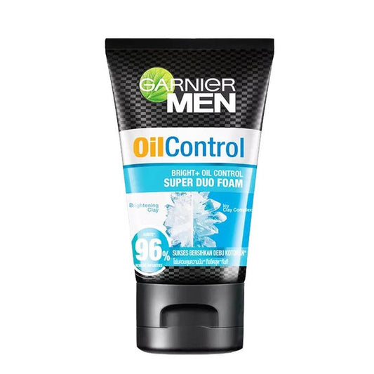 Garnier Men Bright + Oil Control Super Duo Foam, 100ml. SKU:8992304047428