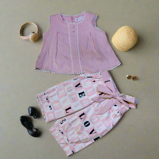 China IMp Girls set, sleeveless shirt with Trouser