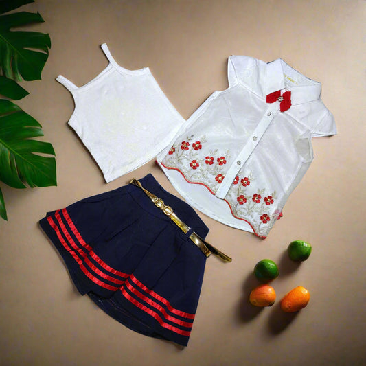 IMPORTED BABY GIRLS 3 PCE DRESS.