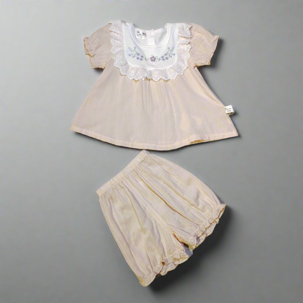 Imported baby girls dress with short.
