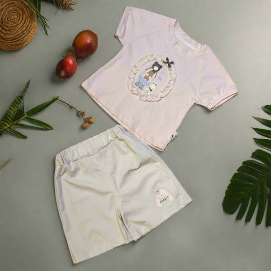 Imported baby girl T-shirt with short.
