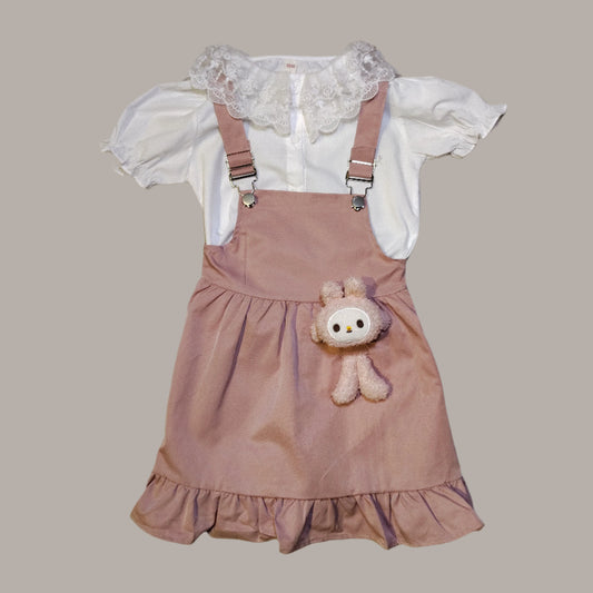 Lovely Fashion Kid Wear Baby Girl Suspender Skirt