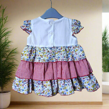 Baby girl Frock with hairband. Made in Thailand