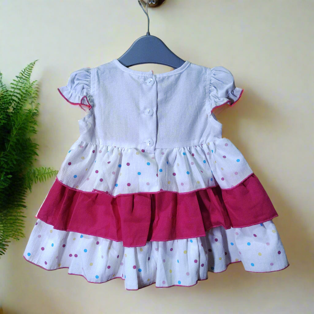Baby girl Frock with hairband. Made in Thailand