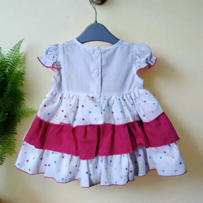 Baby girl Frock with hairband. Made in Thailand