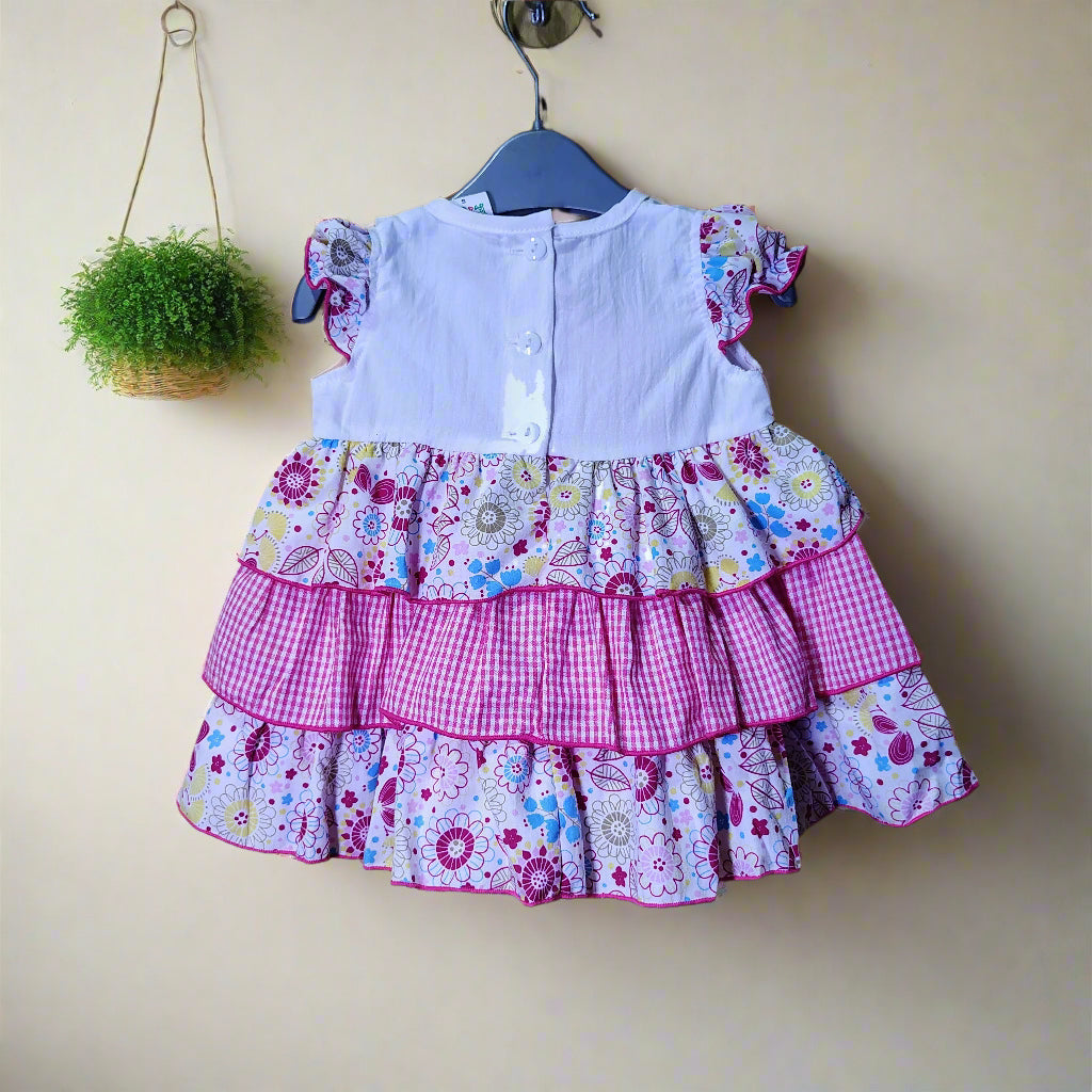 Baby girl Frock with hairband. Made in Thailan