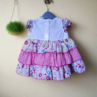 Baby girl Frock with hairband. Made in Thailan