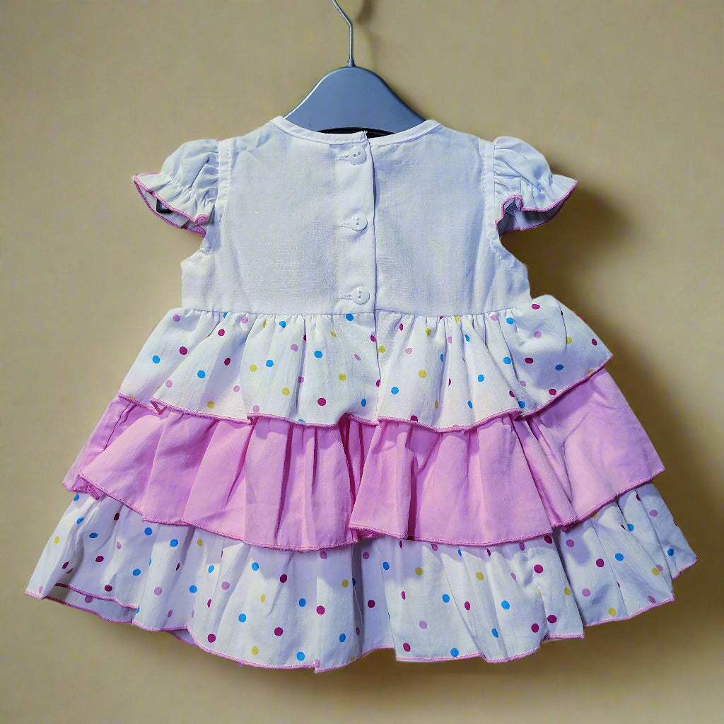 Baby girl Frock with hairband. Made in Thailand