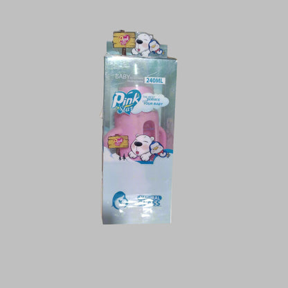 Pink Star Glass Feeder Bottle 240ml