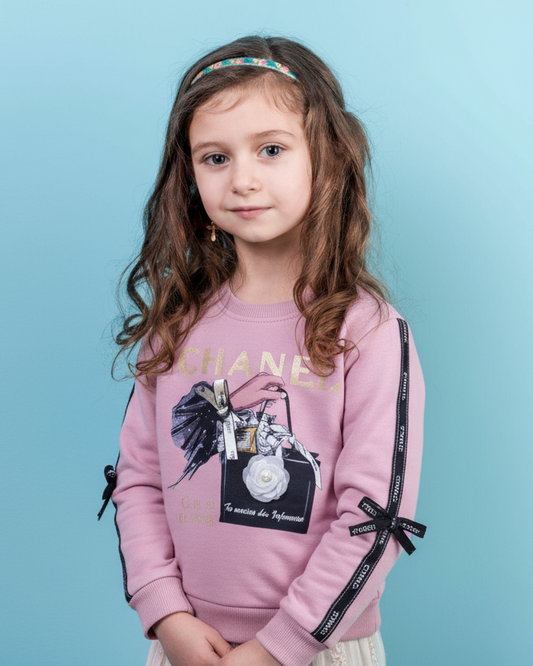 Ipm Girls Sweat Shirt terry stuff 3 to 8 year